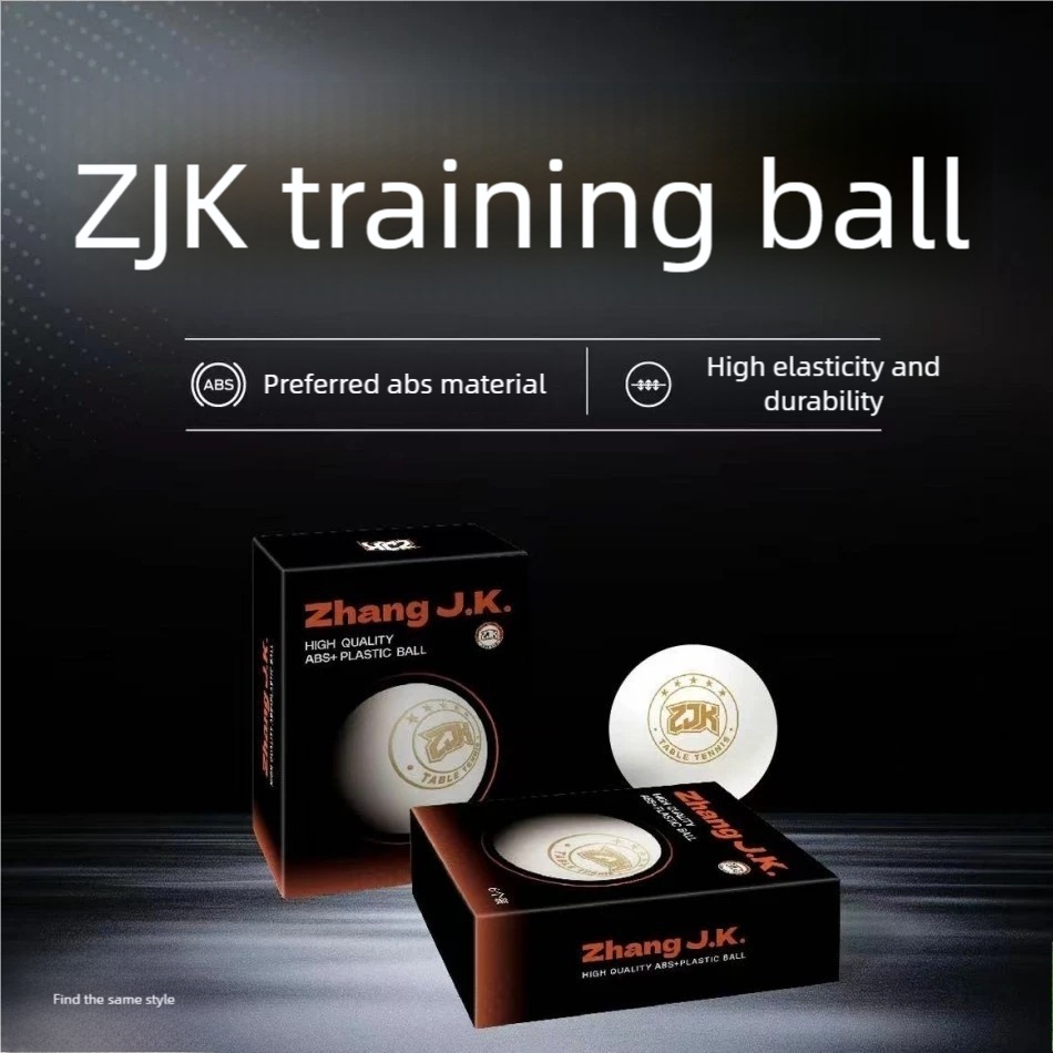 Table Tennis Match - 卓球ボール、ZJKトレーニング40+ピンポンボール、6個入り、ABS素材の縫い目ボール、高弾性で耐久性があり、試合練習に最適