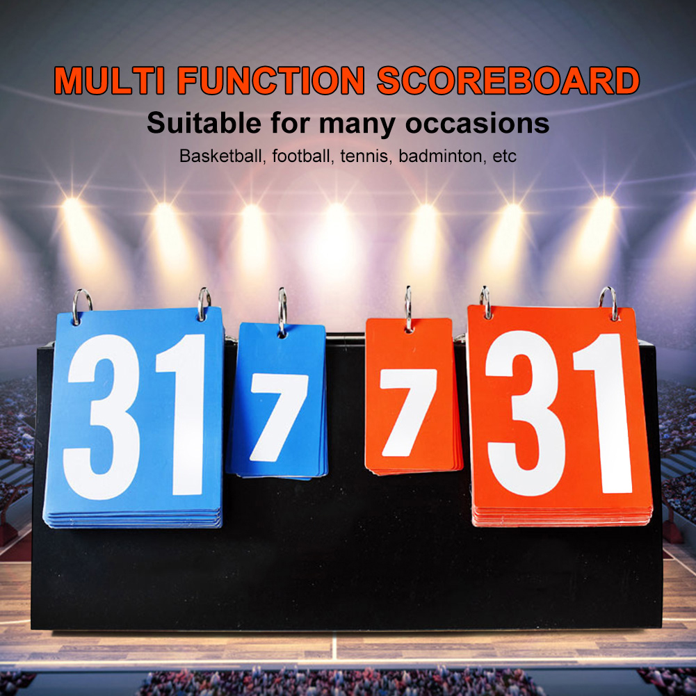 Table Tennis Scoring - 4桁卓球スコアボードプラスチック製スポーツ競技スコアインジケーター多機能実用的スポーツ審判用
