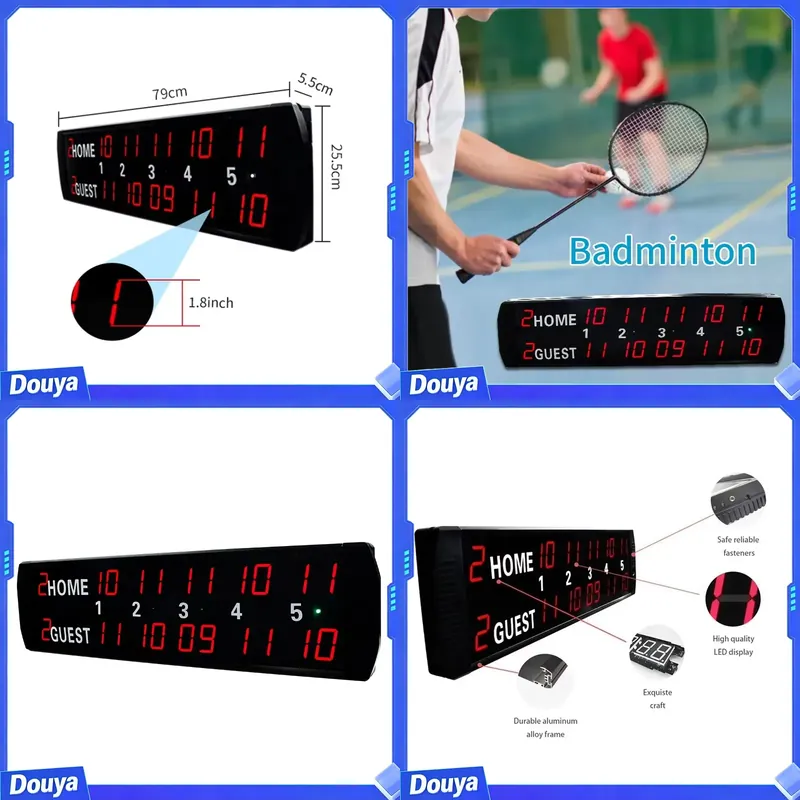 Table Tennis Scoring - YIZHI 5インチスコア表示LEDバレーボール電子デジタルスコアボード、卓球、バドミントンスコアキーパー用