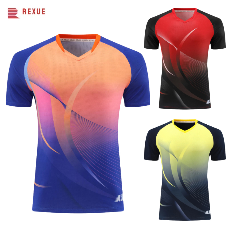Table Tennis Uniform - 男性と女性のための卓球ユニフォーム,バドミントンスーツ,ユニセックストップ,半袖,カジュアルスポーツジャージー,夏服,2024