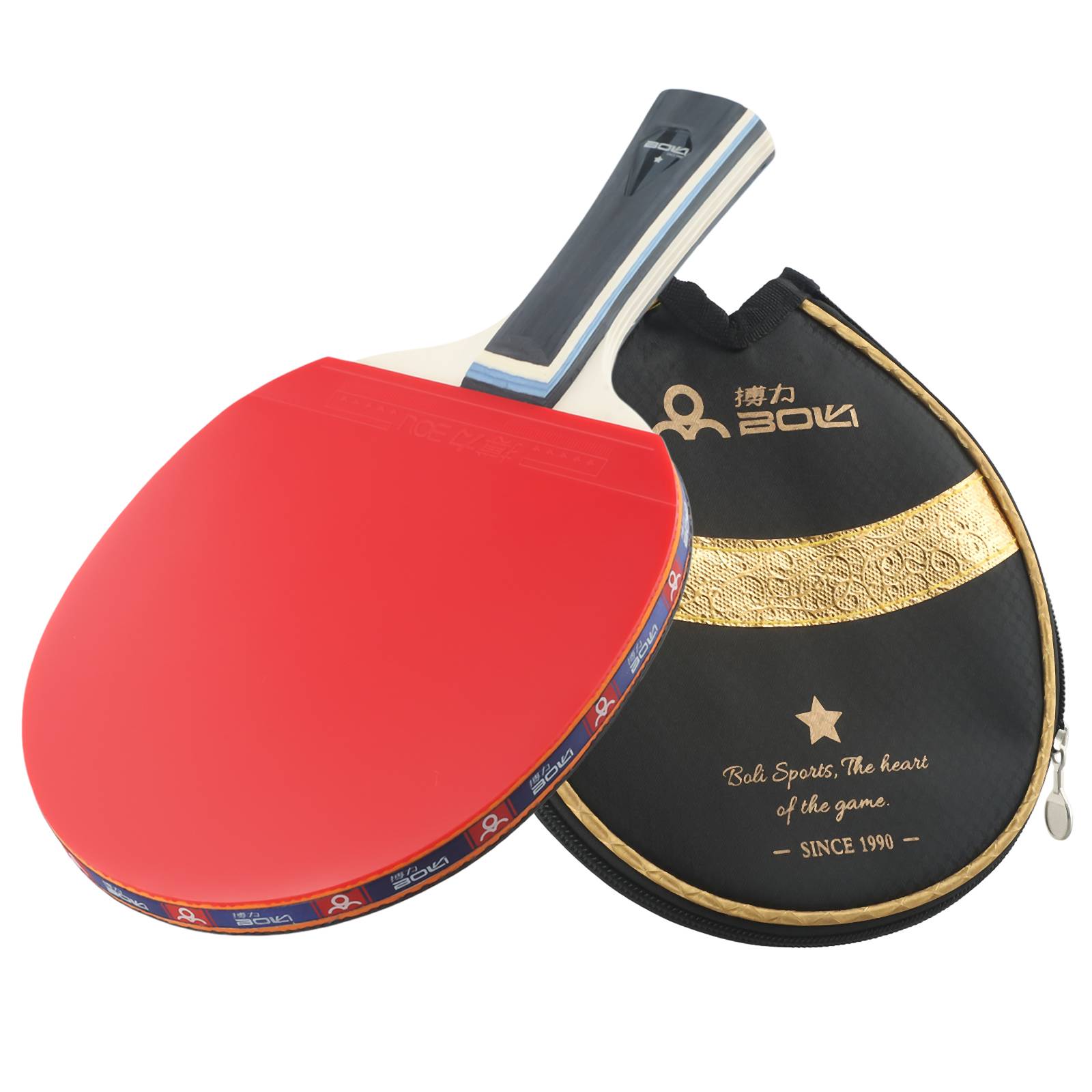 Table Tennis History - 卓球ラケット 7 層木材ピンポンバットパドルロングハンドルプロフェッショナルピンポンラケットブレードバットパドルバッグ付き