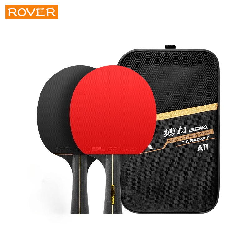 Table Tennis History - 5/6 スターテーブルテニスラケット 2 個プロフェッショナルピンポンラケットセットピンプルスインラバーハイト品質ブレードバットパドルバッグ付き