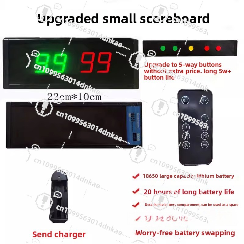 Table Tennis Scoring - バスケットボールゲーム電子スコアボードLEDフリップスコアボードタイマーサッカー卓球ビリヤードスコア