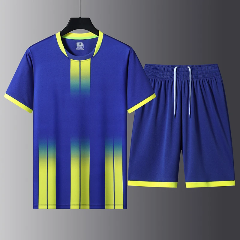 Table Tennis Match - 夏用高品質Tシャツ 快適で通気性のある純綿 ルーズフィット アウトドアスポーツ 半袖トップスとショートパンツ 卓球セット