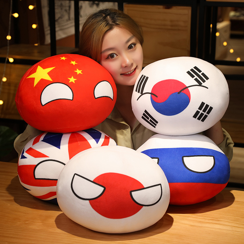 Table Tennis France - ホット 10/30/50 センチメートルポーランドボールカントリーボールおもちゃぬいぐるみペンダントぬいぐるみカントリーボールソ連米国フランスロシア英国日本ドイツイタリア