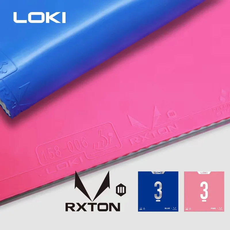 Table Tennis Net Set - オリジナル LOKI RXTON 1&3 ブルーピンク卓球ラバーにきび -