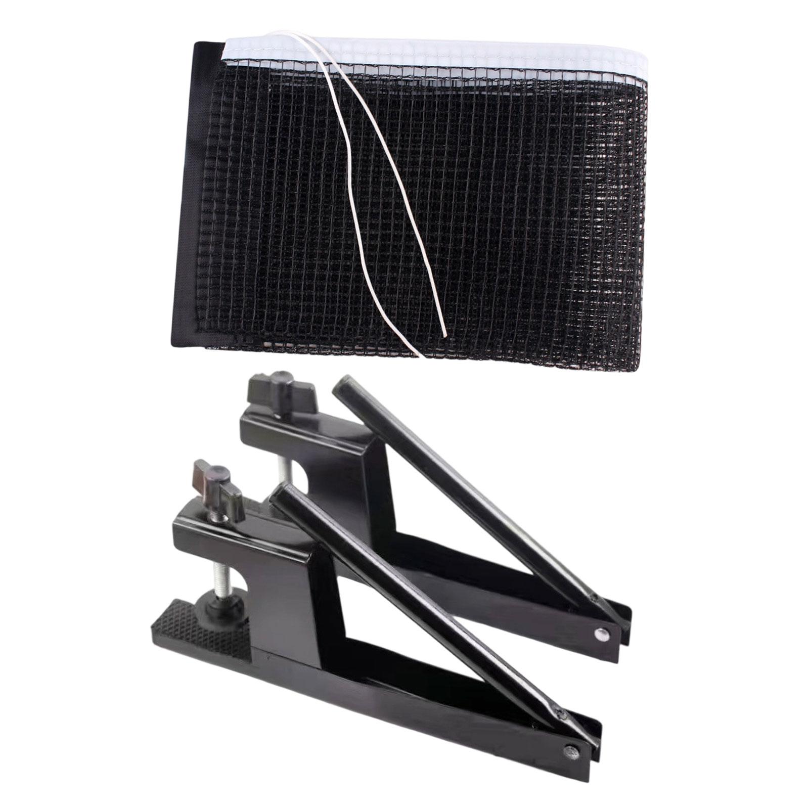 Table Tennis Net Set - 卓球ネットポストセット ピンポンネット クランプ付き トレーニングツアー用の強力な交換用具 屋内屋外競技用