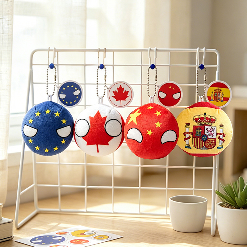 10cmのかわいいポーランドボールぬいぐるみ、国々のボール型 - Table Tennis France のレビューと価格
