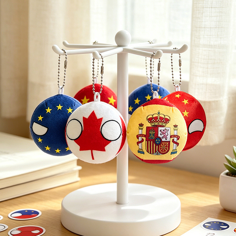 10cmのかわいいポーランドボールぬいぐるみ、国々のボール型 - Table Tennis France のレビューと価格