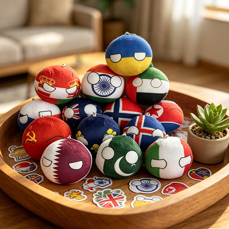 10cmのかわいいポーランドボールぬいぐるみ、国々のボール型 - Table Tennis France のレビューと価格