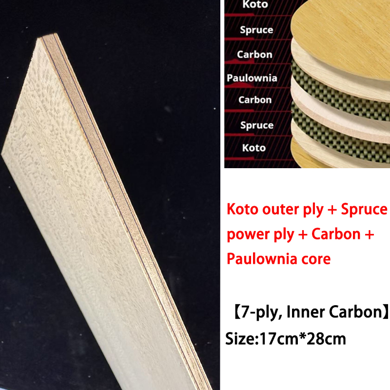Koto DIY 卓球ブレード木製 7 層スプルースパワーカ - Stiga Carbon Blade のレビューと価格