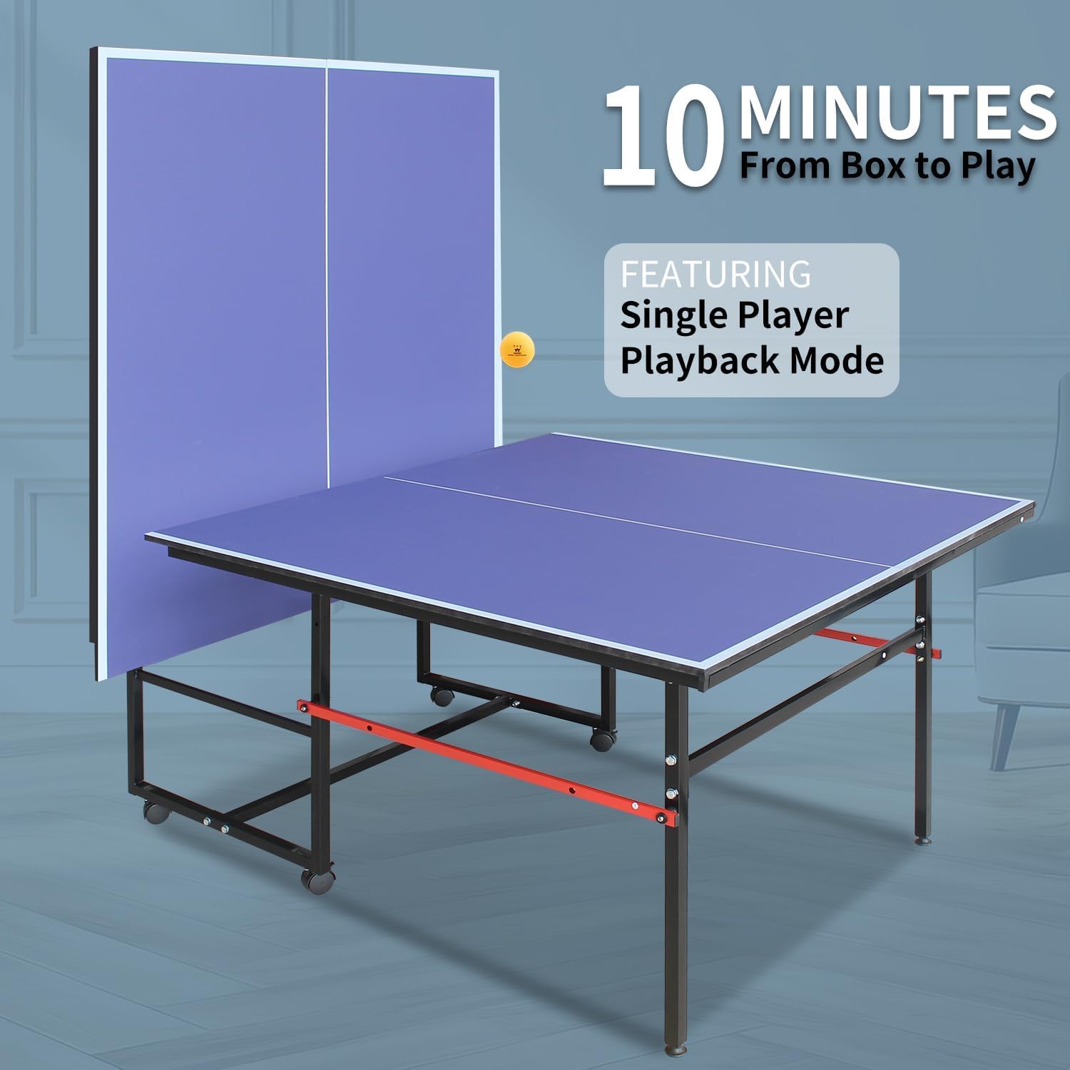 8フィートのポータブル卓球台、大人とティーン向けのプロ仕様ゲ - Table Tennis Net Set のレビューと価格