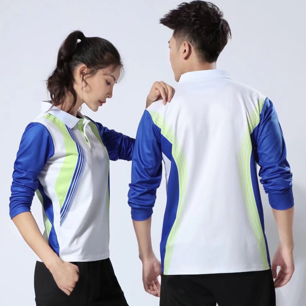 男性と女性のための長袖バドミントンTシャツ,テニスユニフォー - Table Tennis Uniform のレビューと価格