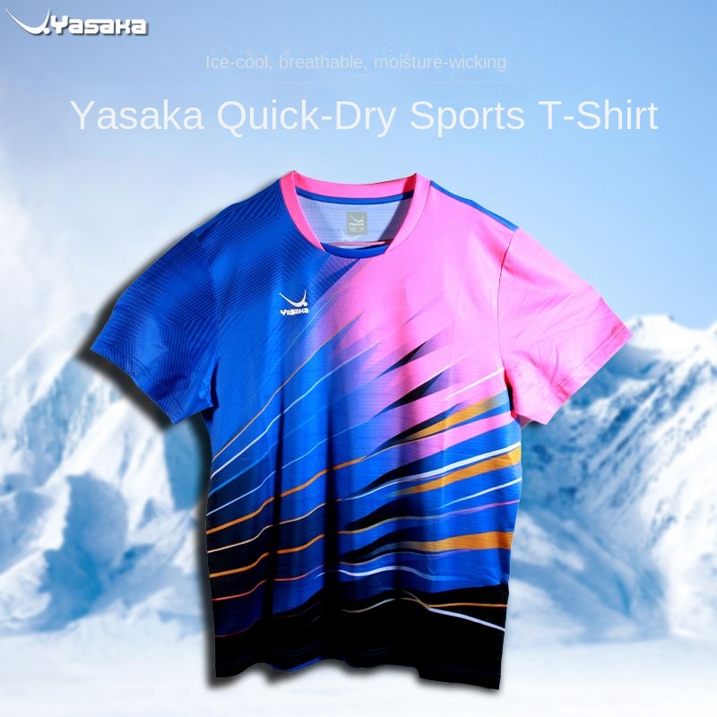 Yasaka-卓球競技ユニフォーム、半袖Tシャツ、速乾性、ラ - Table Tennis Uniform のレビューと価格