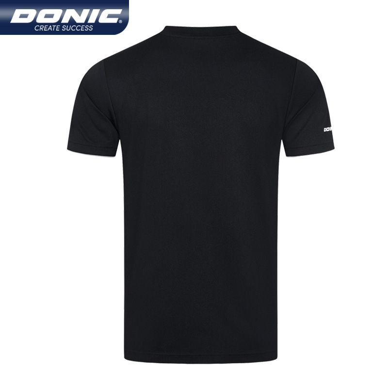 本物の DONIC 卓球ユニフォーム ブラック ラウンドネッ - Table Tennis Uniform のレビューと価格