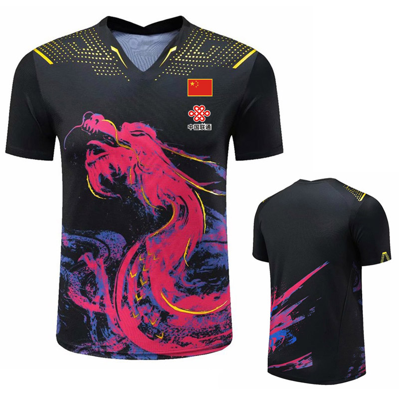 男性と女性のための卓球Tシャツ,中国チーム,ping Tシャ - Table Tennis Uniform のレビューと価格