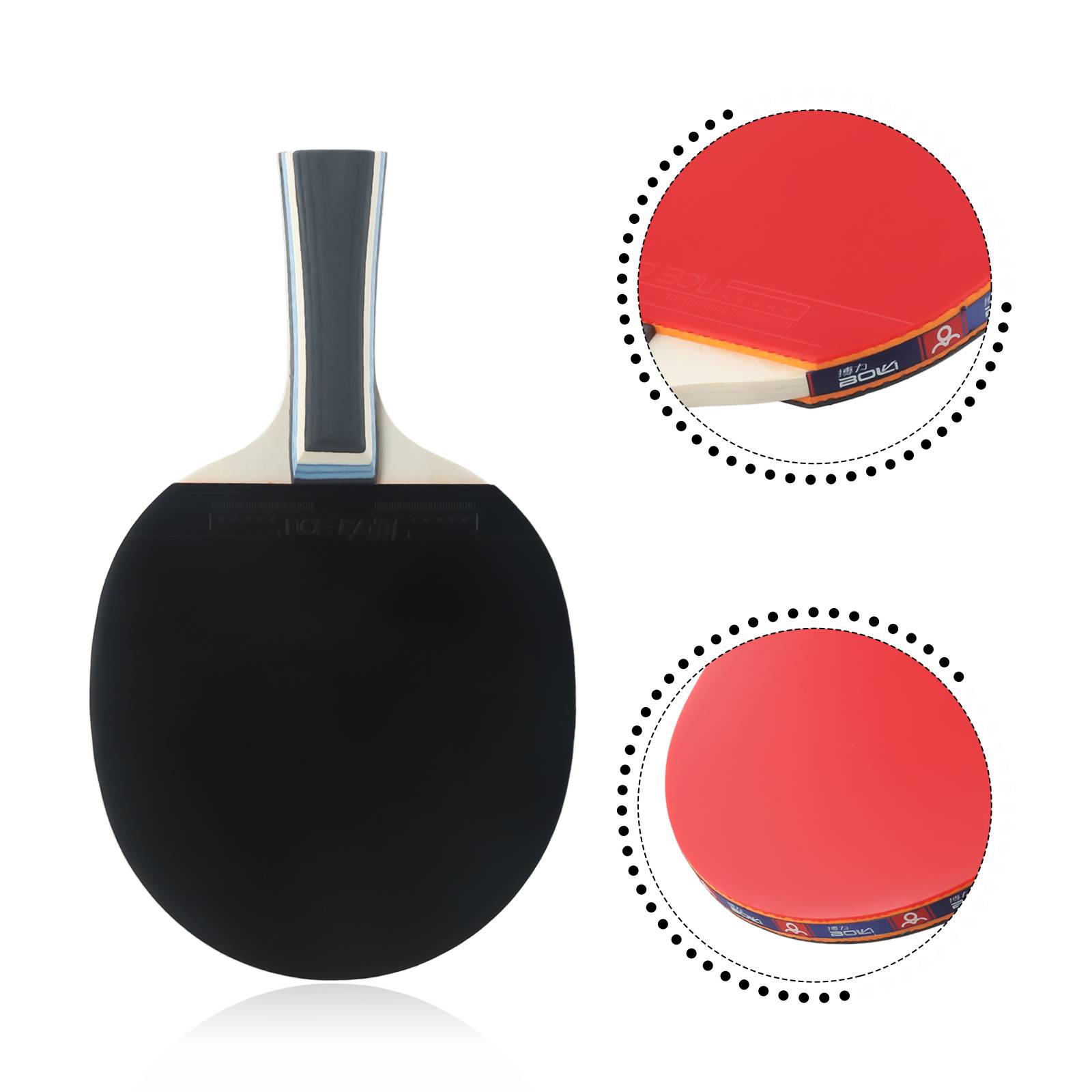 卓球ラケット 7 層木材ピンポンバットパドルロングハンドルプ - Table Tennis History のレビューと価格