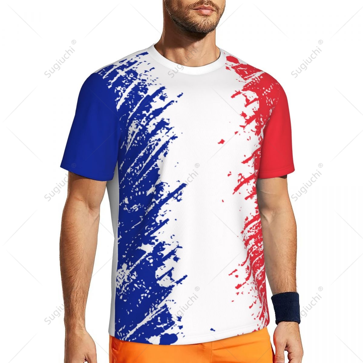独占デザインフランス国旗柄3Dプリントメンズランニングバイク - Table Tennis France のレビューと価格