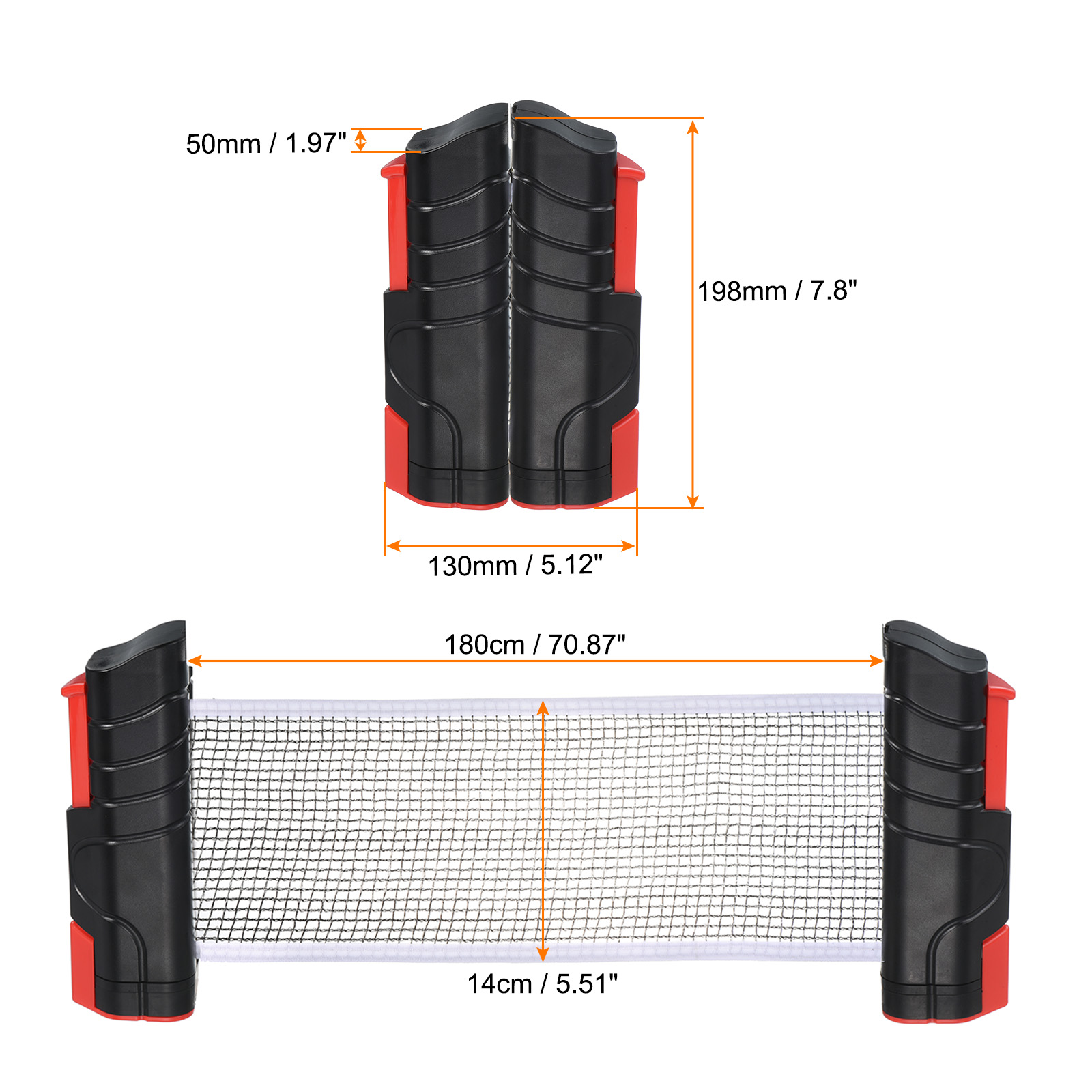 最大2.2インチの伸縮式卓球ネット、ポータブル卓球ネットとポ - Table Tennis Net Set のレビューと価格
