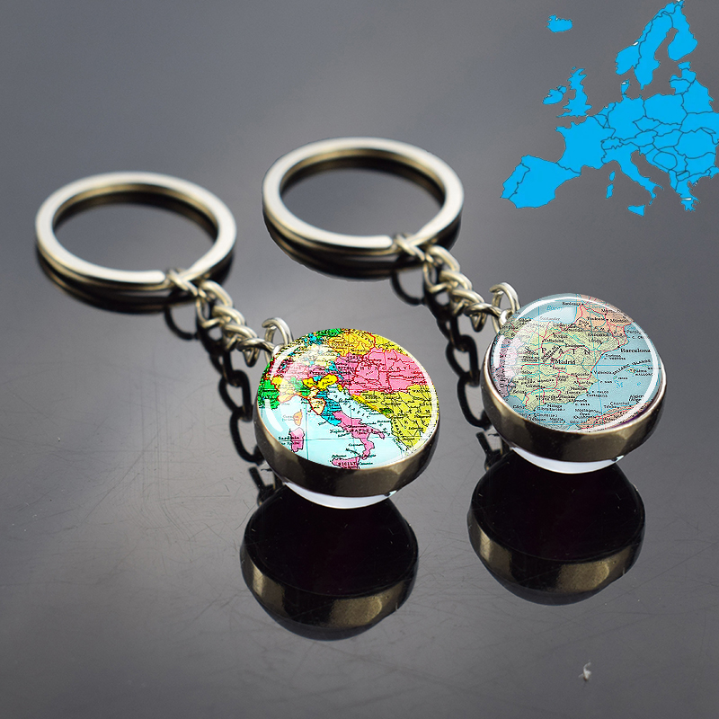 フランスのポーランドの国の地図,ガラス玉,キーホルダー,リン - Table Tennis France のレビューと価格