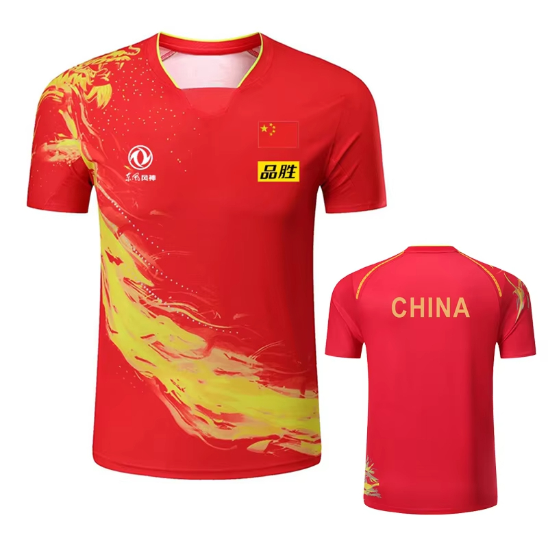 男性と女性のためのドラゴンプリント卓球Tシャツ,ファッション - Table Tennis Uniform のレビューと価格