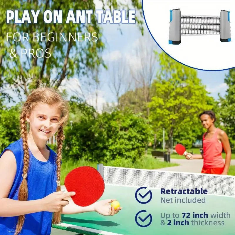 2025年ホット卓球ネットどこでも格納式ラックスポーツ交換ピ - Table Tennis Net Set のレビューと価格