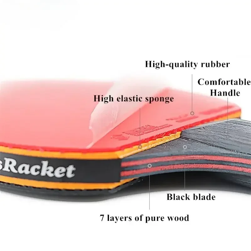 6 スター卓球ラケット 2 個プロフェッショナルピンポンラケ - Table Tennis History のレビューと価格