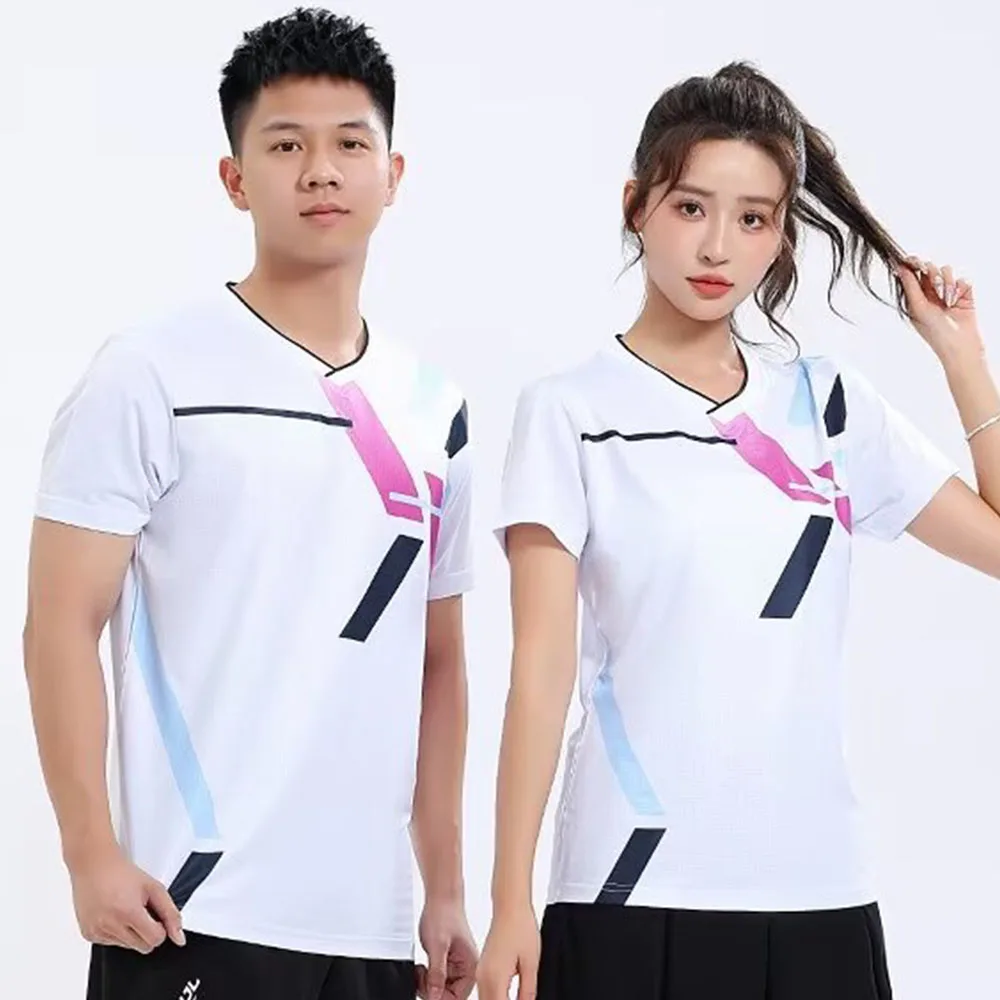 バドミントン Tシャツ男性女性用速乾性夏半袖バレーボール卓球 - Table Tennis Uniform のレビューと価格